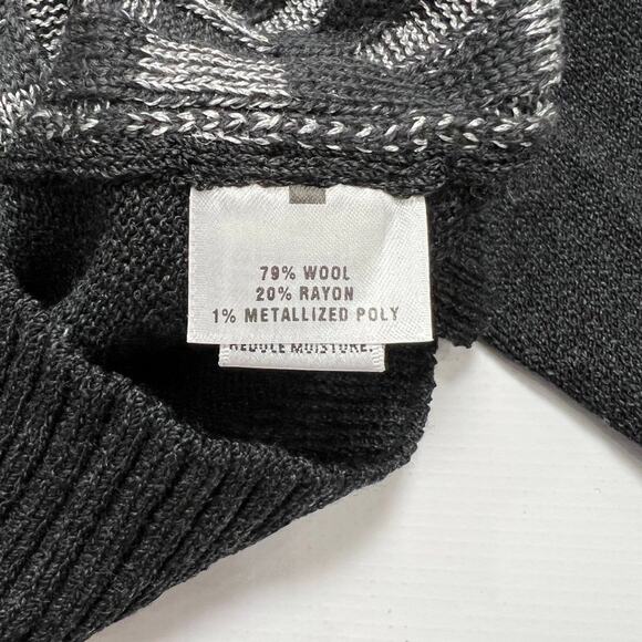 St John Sport Marie Gray Wool Jacket SIZE S Full Zip Studded Metallize Cardigan - Picture 5 of 12